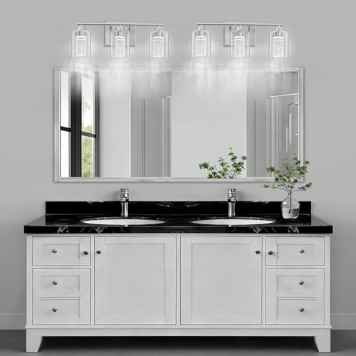 3 Light Brushed Nickel Bathroom Vanity Light with 3 Color Modes (3-light / Brushed Nickel)