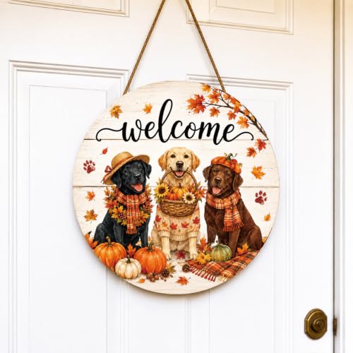 Fall Door Decor Wooden Welcome Sign