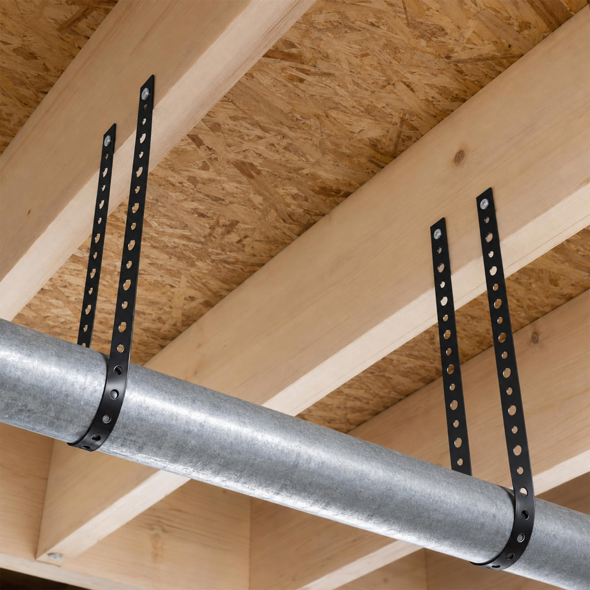 Black Coated Galvanized Metal Strapping with Holes (Black)