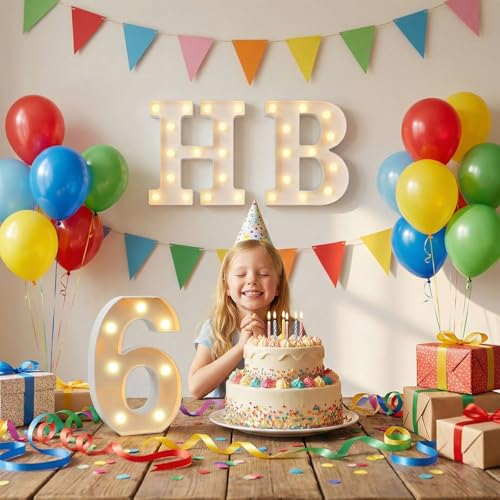 8.86 Inch Marquee Light Up Numbers 7 for Party Decorations (Number 7 / 8.86 in)