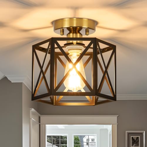 Farmhouse Semi Flush Mount Ceiling Light