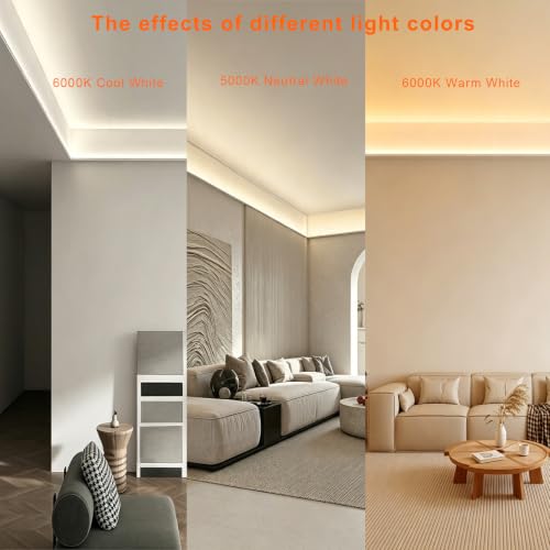 Plaster in LED Aluminium Channels (White, Vertical-Recessed ,10Pack)
