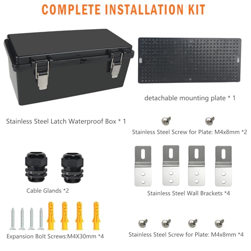 Electrical Junction Box (Black / 10.6"x5.1"x4.3")
