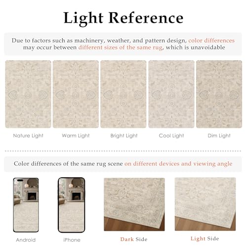 4x6 Light Cream Neutral Area Rug (Cream / 4' x 6' (Rectangular))
