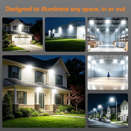 300W LED Flood Lights Outdoor (Black / 300 Watt)