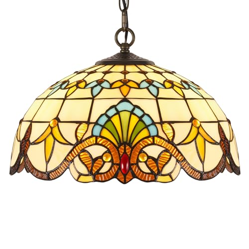 Tiffany Style Semi Flush Mount Ceiling Light