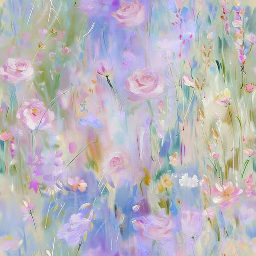 Floral Peel and Stick Wallpaper Vintage Contact Paper Removable Vinyl Wall Covering for Bedroom Bathroom Kitchen Cabinets