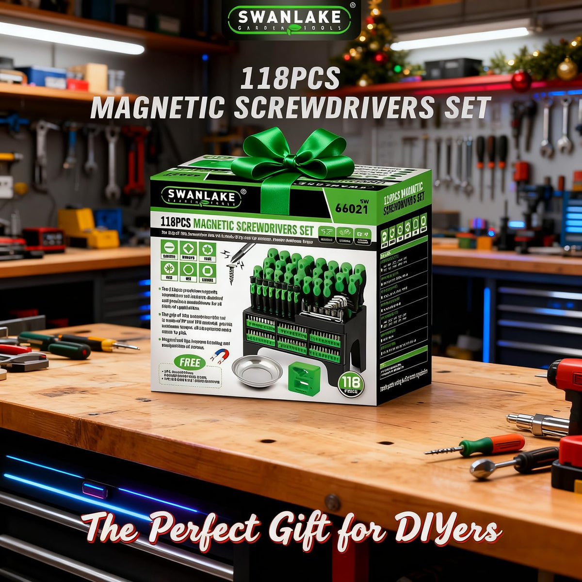 118 Piece Magnetic Screwdriver Set with Plastic Racking (Durable)