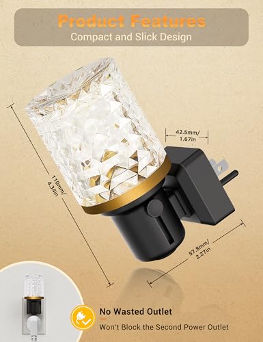 LED Night Light (Black-Crystal)