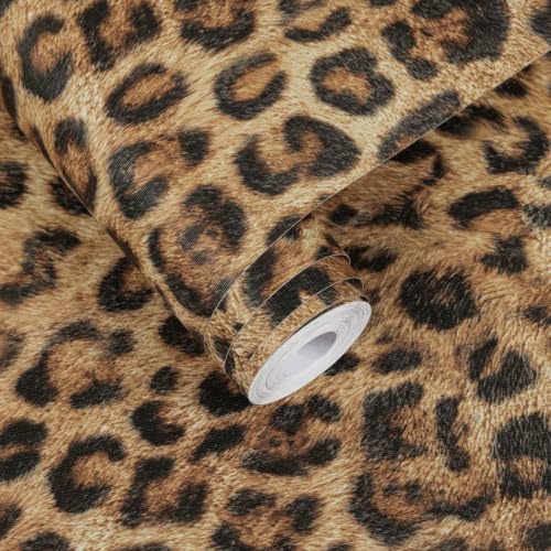 Cheetah Print Wallpaper Room Decor Brown Leopard Peel and Stick Wallpaper