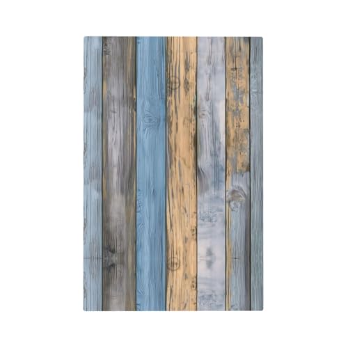 Rustic Grey Teal Wood Light Switch Cover Decorative Gray Blue Wooden Duplex Outlet Covers Wall Plate Switch Plate Covers Electrical Outlets Faceplate for Kitchen Bathroom Bedroom 5" x 3"
