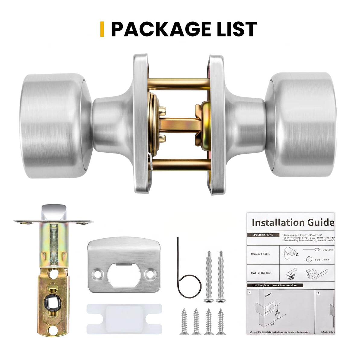 Brushed Nickel Closet Door Knobs (Brushed Nickel)