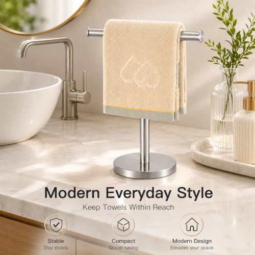 Hand Towel Holder Stand (X-silver-1 Pack)