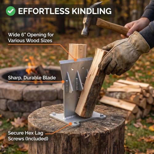 Heavy Duty Manual Kindling Splitter with Bolt