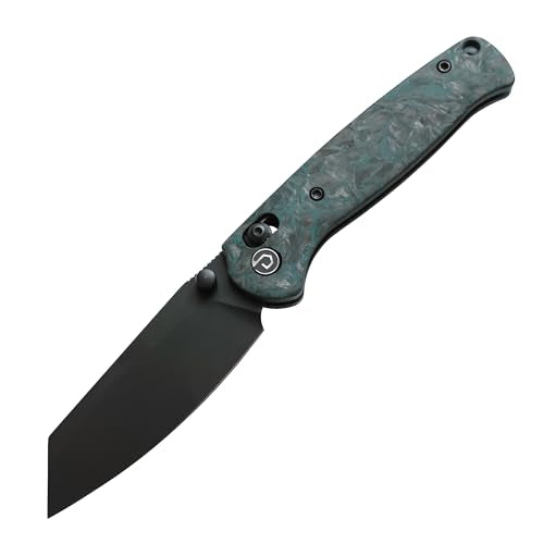 Knives ARTIFACT Forged Carbon Handle Axis Lock Pocket Knife with Sandvik 14C28N Blade