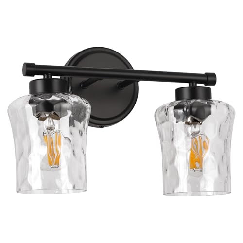 Bathroom Light Fixtures Over Mirror (Black / 2 Lights)