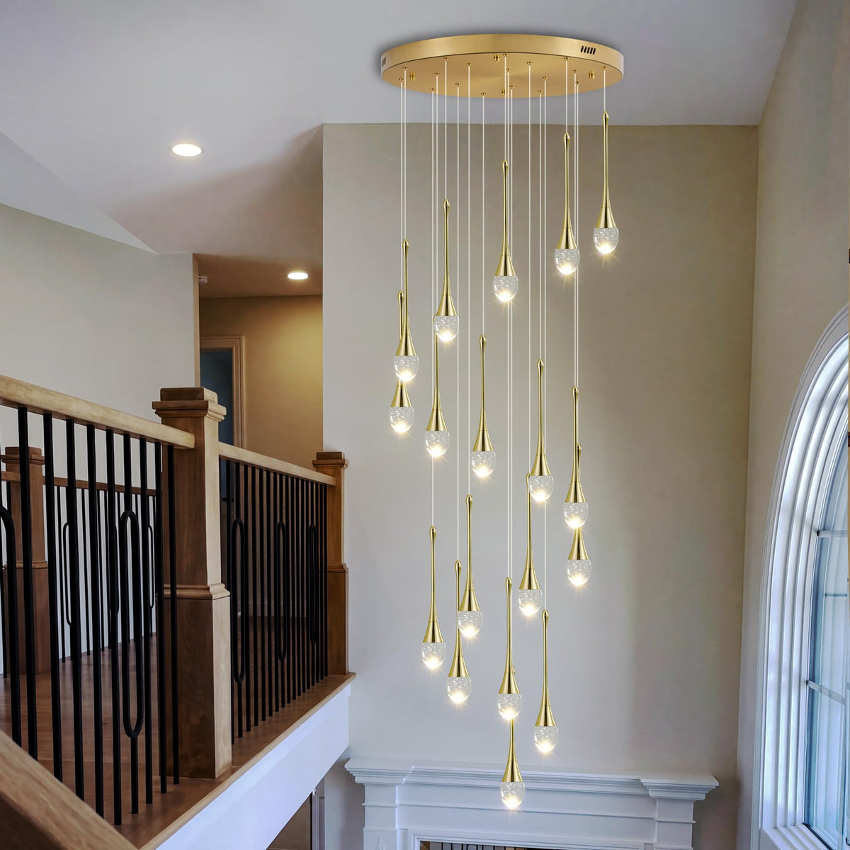 18 Lights Gold Crystal Chandelier (Gold / 18 Lights)