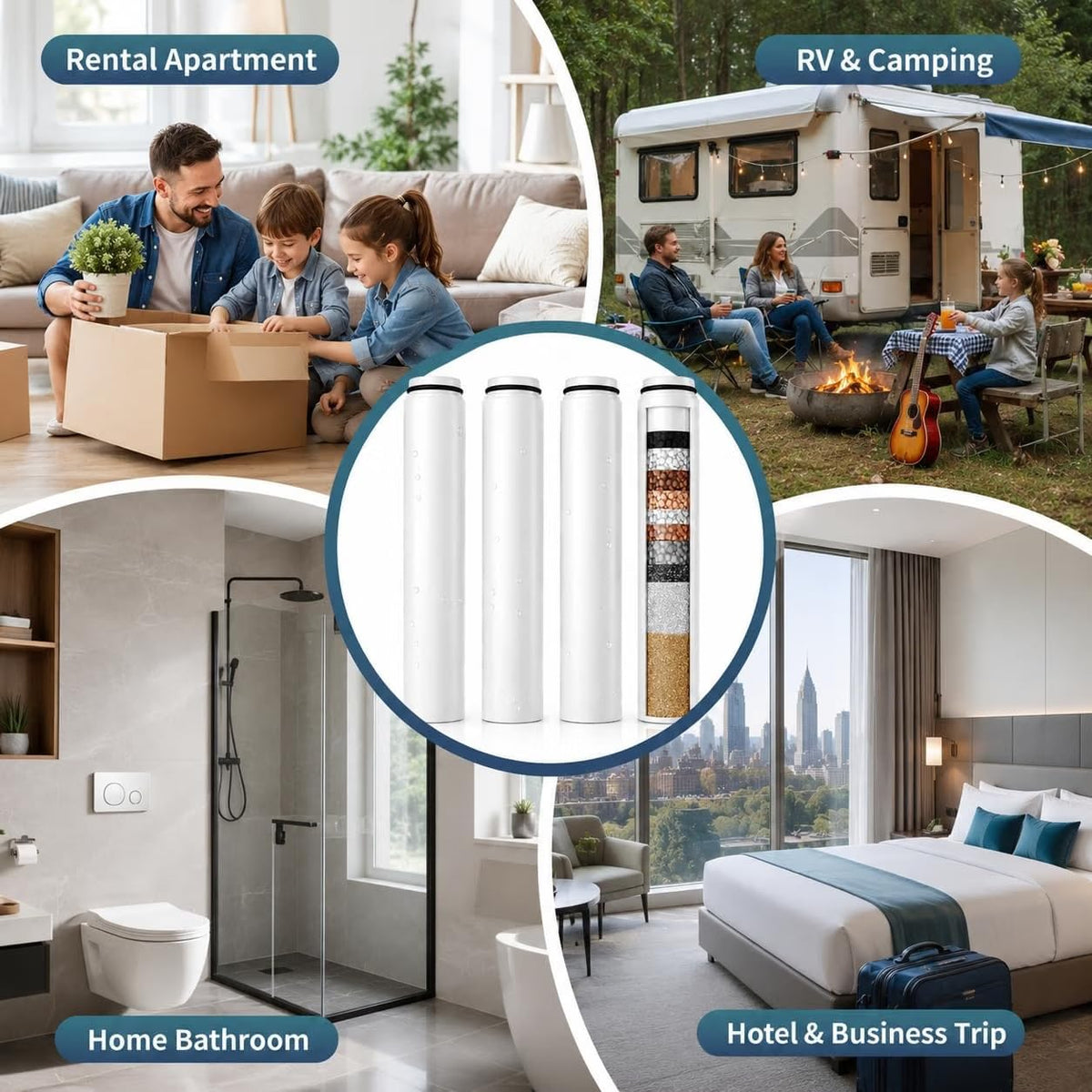 Replacement Filter Compatible with Cobbe® Handheld Shower Head 6 (6-Pack)