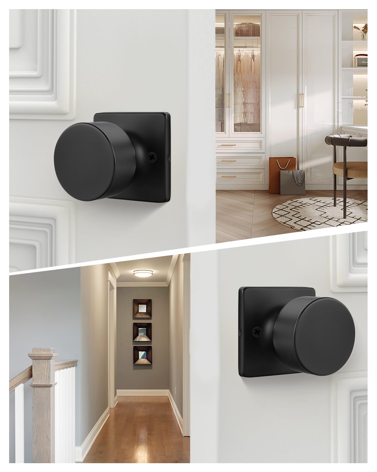 Black Dummy Door Knobs (Black)