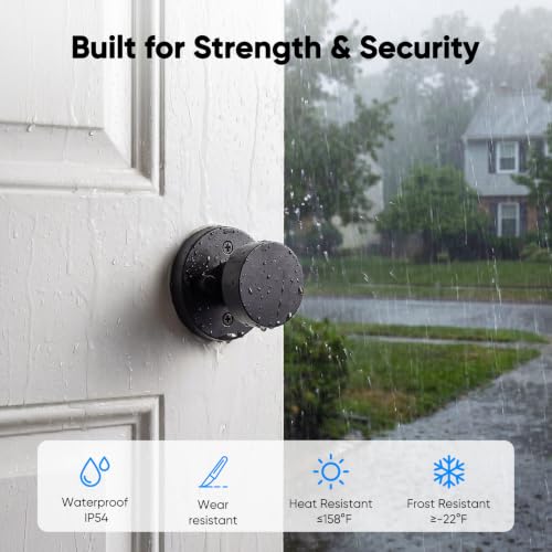 Matte Black Door Knobs Interior 5 Pack (Matte Black)