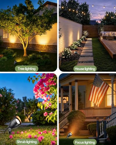 12v Low Voltage Landscape Spotlights (Black-Warm White)