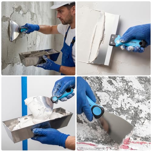 10 Piece Drywall Hand Tools Kit with Trowel (Blue)