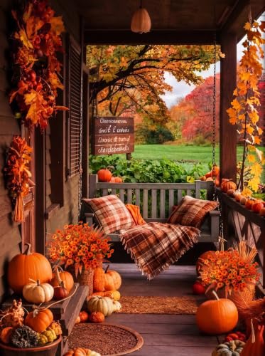 Artificial Fall Flowers for Outdoors Decorations (Orange)