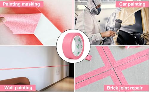 1.5 Inch Wide Masking Tape (Pink)