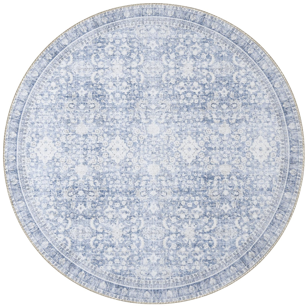 Round Rug 4ft (Light Blue / 4' (Round))