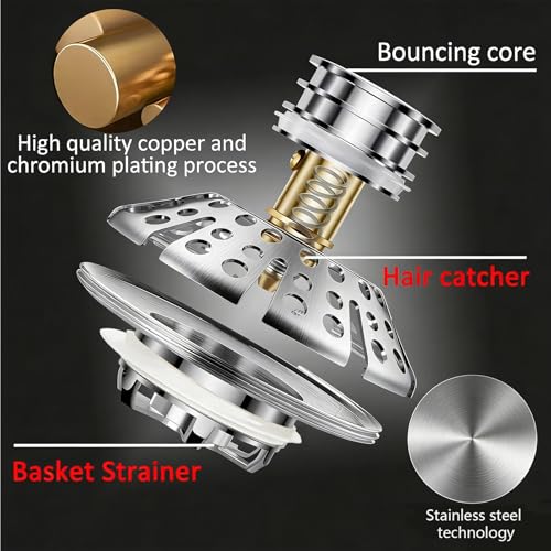 Bathtub Drain Stopper (Brushed Nickel)