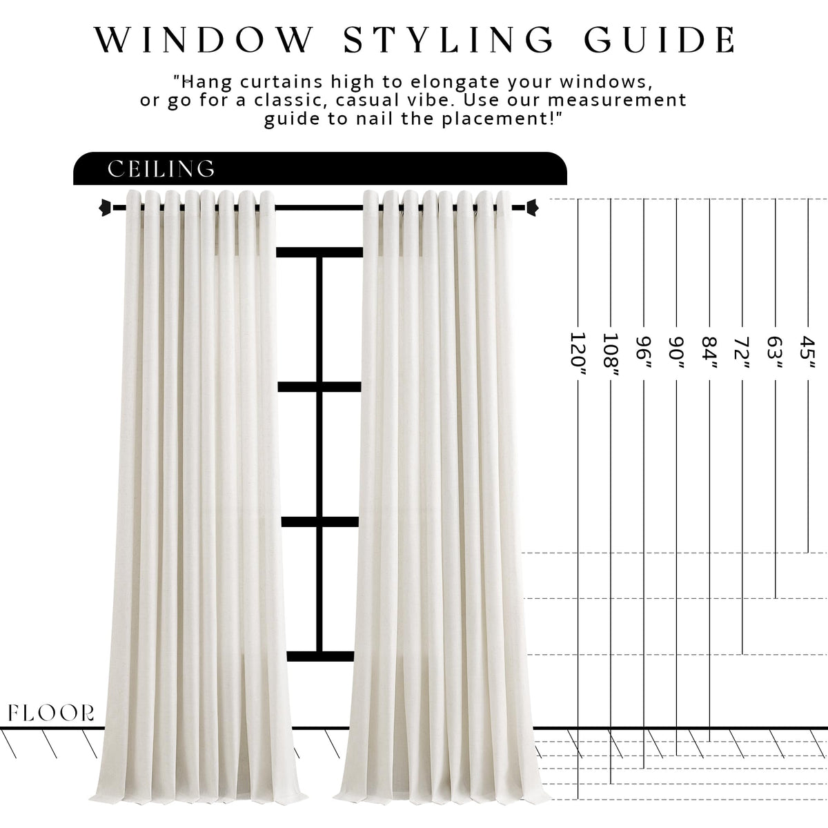 Natural Grommet Linen Curtains 144 Inches Long for Living Room (Natural / 52"W x 144"L (Pack of 2))