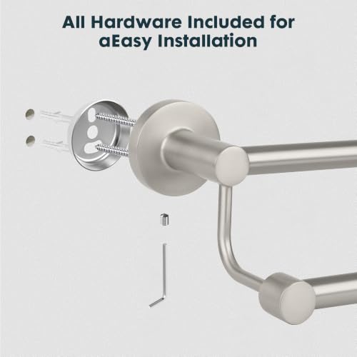 Double Towel Bar Towel Rack for Bathroom Brushed Nickel (Nickel)