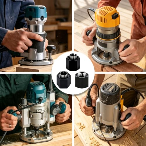 Router Collet Set 1 (1/2"+1/4"+12mm)