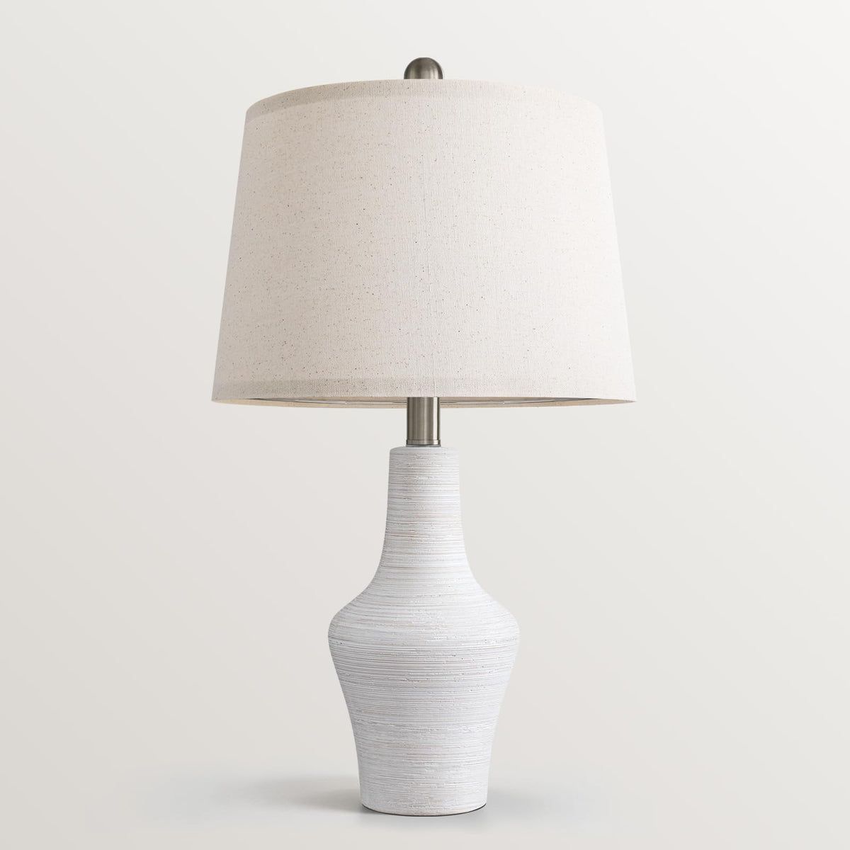 23" Farmhouse Ceramic Table Lamp Modern Bedside Lamps Off (23.25" Single - Off-White)
