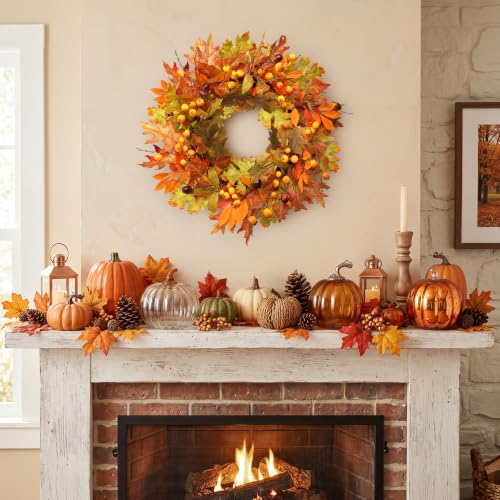 22" Fall Wreaths for Front Door