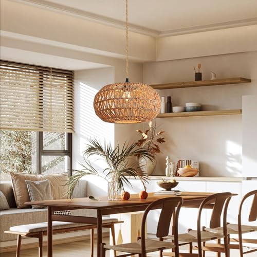 Hanging Lamp 12 inch Boho Plug in Pendant Light
