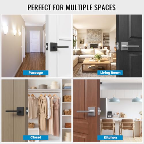 10 Pack Satin Nickel Passage Door Lever (Satin Nickel)