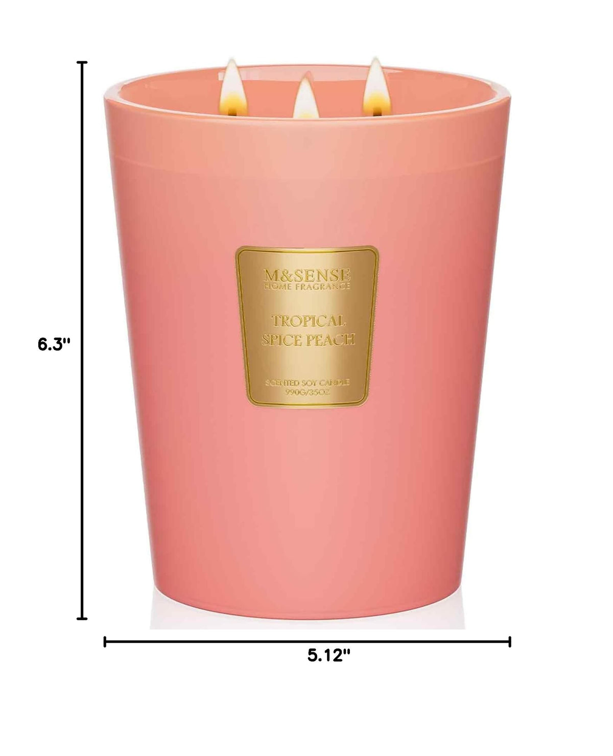 Tropical Spice Peach Soy Candle (Tropical Spice Peach / 35oz)