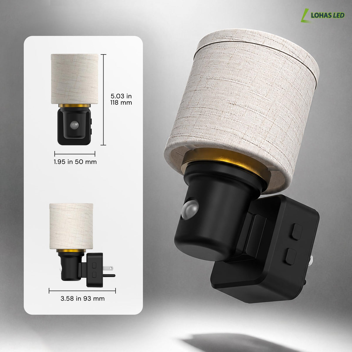 Night Lights Plug into Wall (Cylinder-3CCT / 2 Pack)