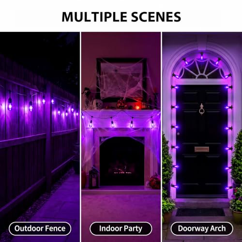 15 Pack S14 LED Purple Light Bulbs (Purple)