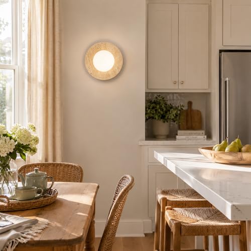7.9 Inch Travertine Wall Sconce