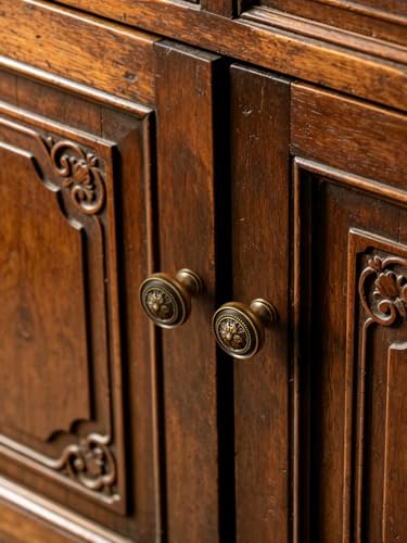 Antique Brass Cabinet Knobs 5 Pack