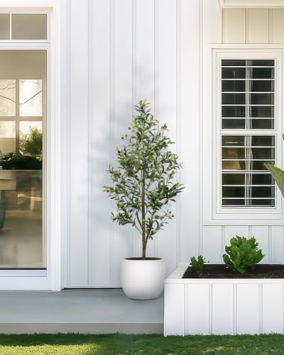 5FT Artificial Olive Tree Indoor Tall Faux with Planter (5ft)