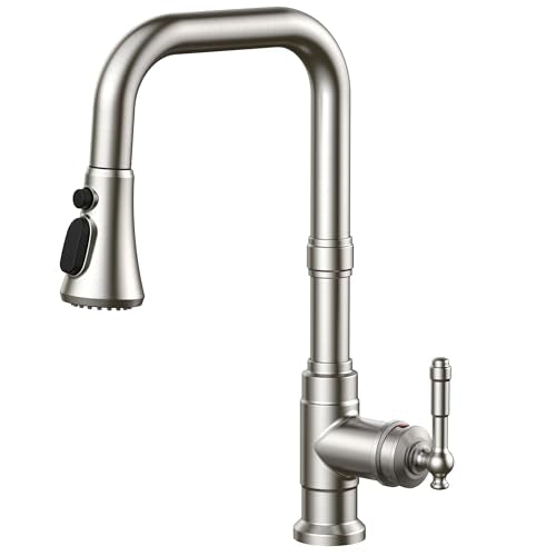 Vintage Kitchen Sink Faucet with Pull Down Sprayer