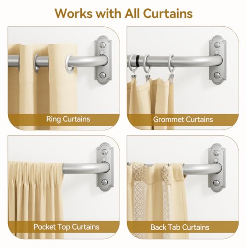 Silver Curtain Rod 32 (Silver / 32 to 114")