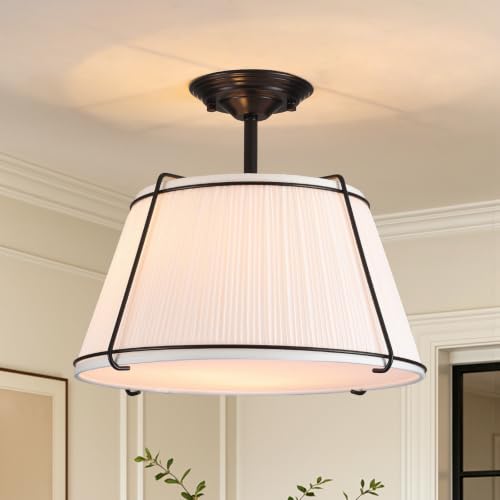 Semi Flush Mount Ceiling Light 16" for Living Room