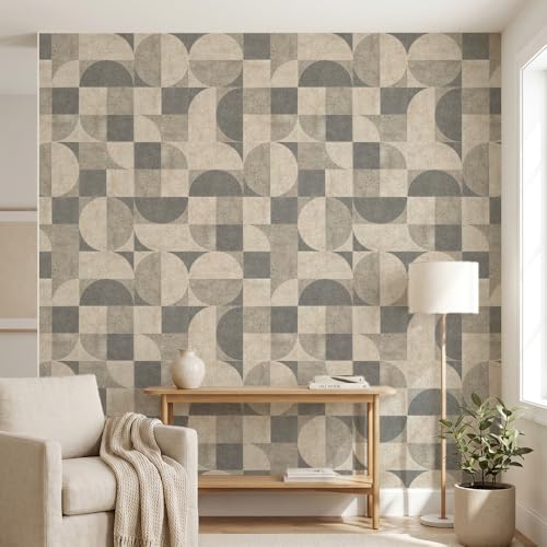 Peel and Stick Wallpaper (Beige04 / 17.7" x 236.2")