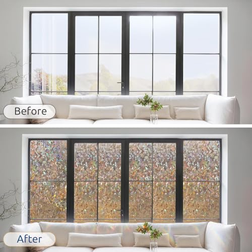 Rainbow Window Privacy Film (17.5" x 118.1" / Brown)