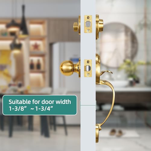 Front Door Lock Handle and Deadbolt Set