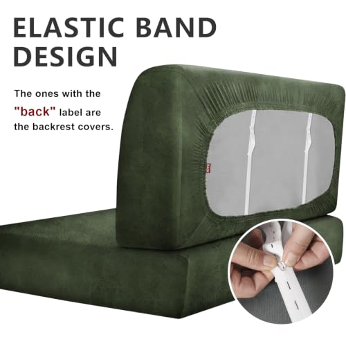 Leather Look RV Dinette Cushion Covers (1 Set / 02 Forest Green)